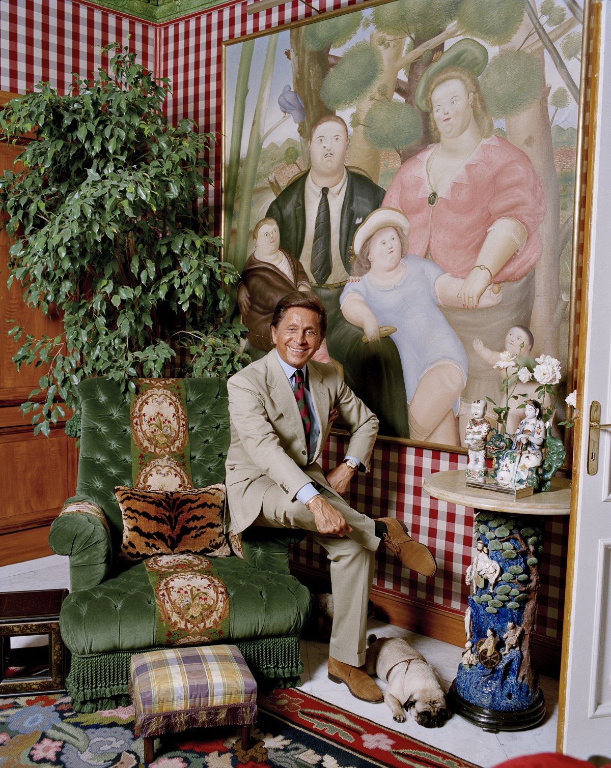 VALENTINO GARAVANI IN HIS HOME, ROME, 1996